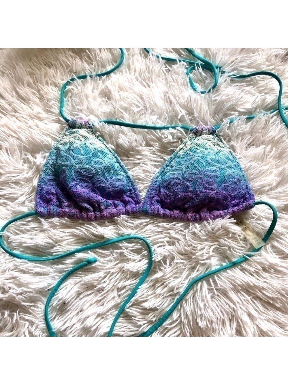 𝅺VICTORIA Secret 2/$22 ombré triangle bikini sz L